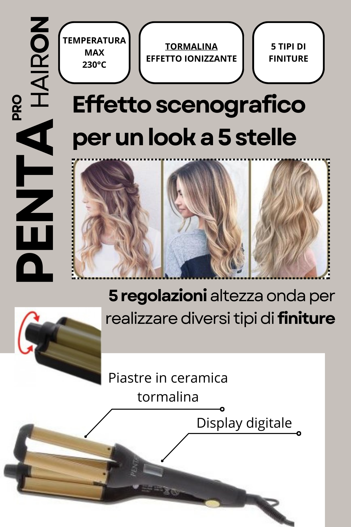 Hairon Ferro Penta Pro Waver 230°