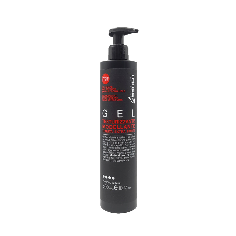 FAIPA THREE GEL TEXTURIZZANTE MODELLANTE TENUTA EXTRA FORTE CAPELLI 300ML