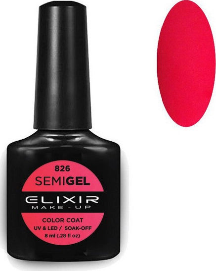 Elixir Semigel 8ml - Hollywood Cerise 826